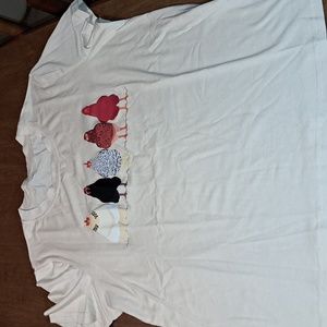 Chicken cream ladies tee L/ BUNDLE ONLY 2or more items